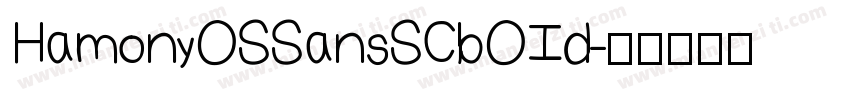 HamonyOS Sans SC bOId字体转换